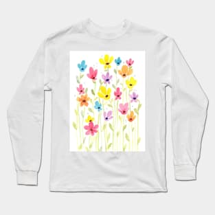 Colorful Flowers Long Sleeve T-Shirt